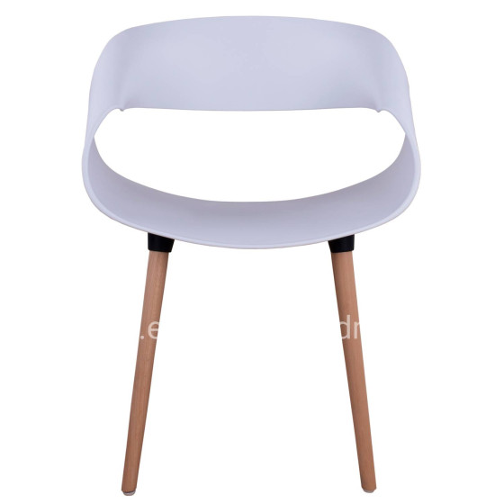Polypropylene Armchair Maggie HM8600.01 in white color 59x53x80 cm