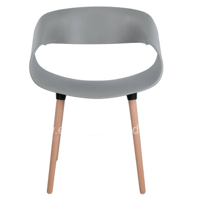Polypropylene Armchair Maggie HM8600.10 Grey color 59x53x80 cm