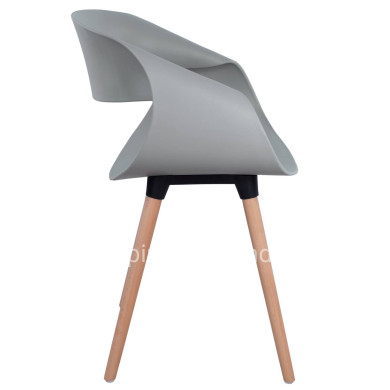 Polypropylene Armchair Maggie HM8600.10 Grey color 59x53x80 cm