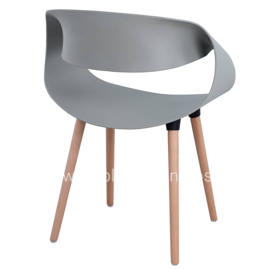 Polypropylene Armchair Maggie HM8600.10 Grey color 59x53x80 cm