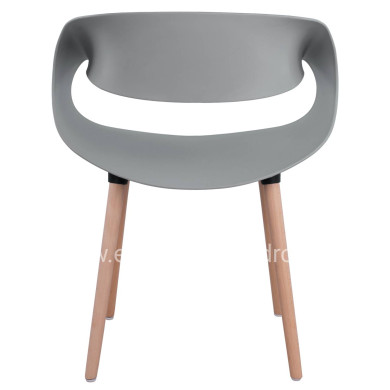 Polypropylene Armchair Maggie HM8600.10 Grey color 59x53x80 cm