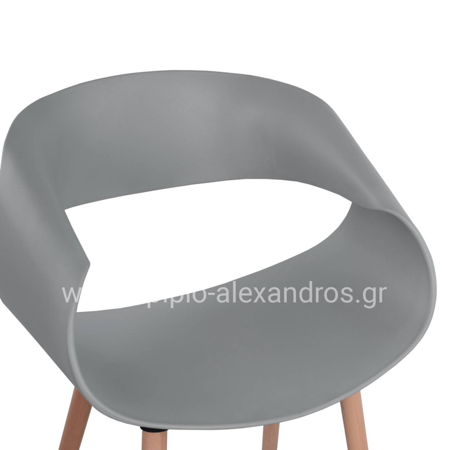 Polypropylene Armchair Maggie HM8600.10 Grey color 59x53x80 cm