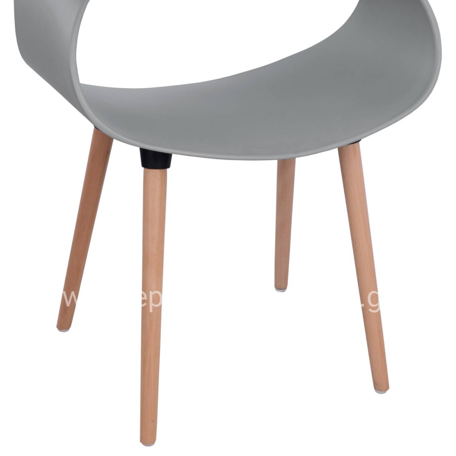 Polypropylene Armchair Maggie HM8600.10 Grey color 59x53x80 cm