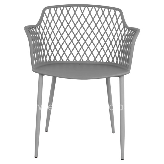 ΠΟΛΥΘΡΟΝΑ ΠΟΛΥΠΡΟΠΥΛΕΝΙΟΥ JOCELYN HM8510.10 ΓΚΡΙ ΜΕ ΜΕΤΑΛΛΙΚΑ ΠΟΔΙΑ 62Χ55,5Χ79Υ εκ.