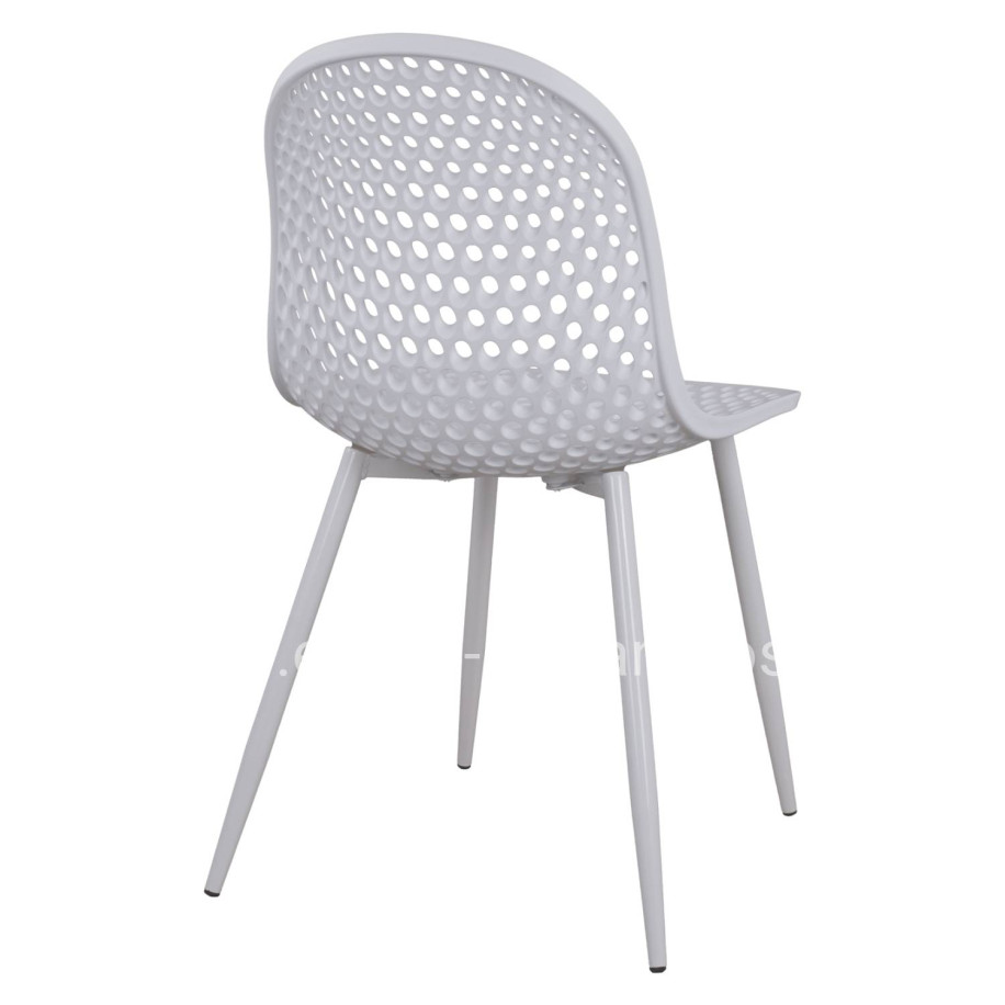 ΚΑΡΕΚΛΑ ΠΟΛΥΠΡΟΠΥΛΕΝΙΟΥ MILANA HM8512.01 ΛΕΥΚΟ ΜΕ ΜΕΤΑΛΛΙΚΑ ΠΟΔΙΑ 45X51X84Υ εκ.