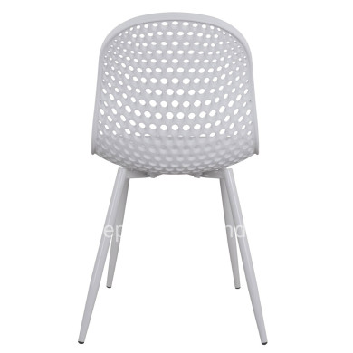 ΚΑΡΕΚΛΑ ΠΟΛΥΠΡΟΠΥΛΕΝΙΟΥ MILANA HM8512.01 ΛΕΥΚΟ ΜΕ ΜΕΤΑΛΛΙΚΑ ΠΟΔΙΑ 45X51X84Υ εκ.