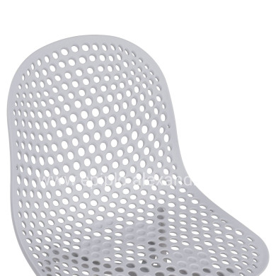 ΚΑΡΕΚΛΑ ΠΟΛΥΠΡΟΠΥΛΕΝΙΟΥ MILANA HM8512.01 ΛΕΥΚΟ ΜΕ ΜΕΤΑΛΛΙΚΑ ΠΟΔΙΑ 45X51X84Υ εκ.