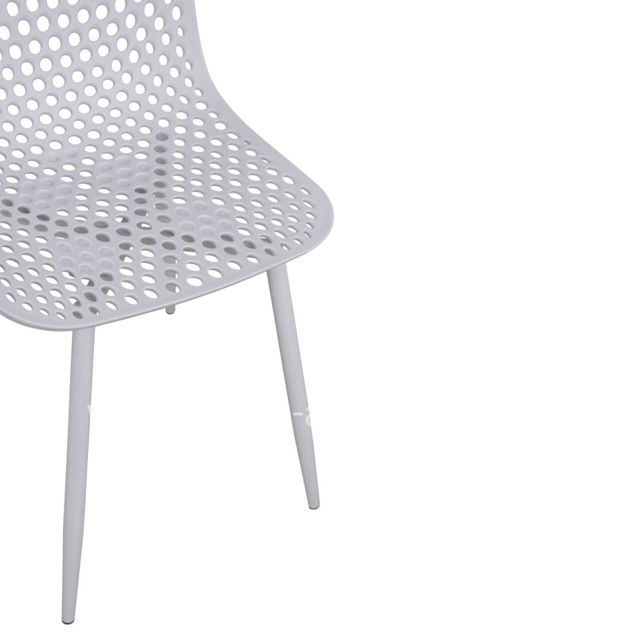 ΚΑΡΕΚΛΑ ΠΟΛΥΠΡΟΠΥΛΕΝΙΟΥ MILANA HM8512.01 ΛΕΥΚΟ ΜΕ ΜΕΤΑΛΛΙΚΑ ΠΟΔΙΑ 45X51X84Υ εκ.