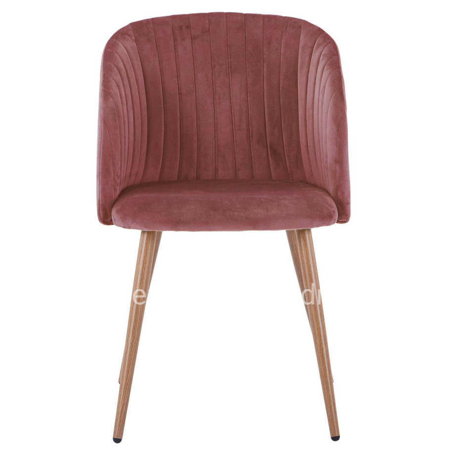 VELVET ARMCHAIR LEAH IN DUSTY PINK WITH METALLIC LEGS s HM8543.02 51x58x80 cm