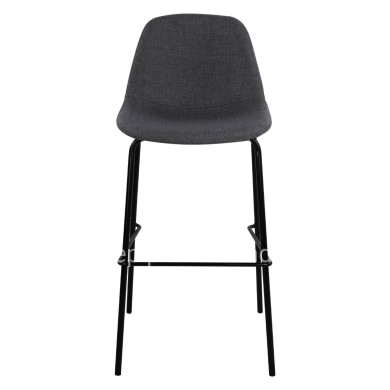 Stool with metallic frame and fabric in grey color 47x50x106cm HM8579.10