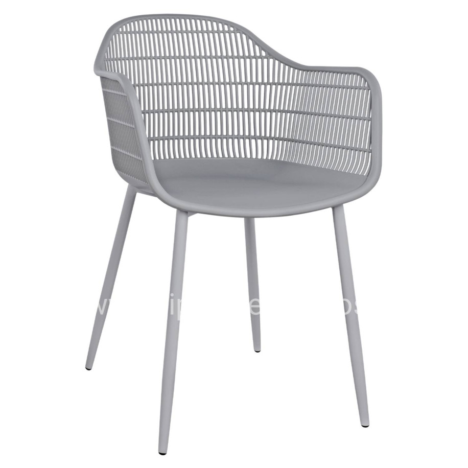 Armchair Hadi Polypropylene Grey 61x57x85cm HM8511.10