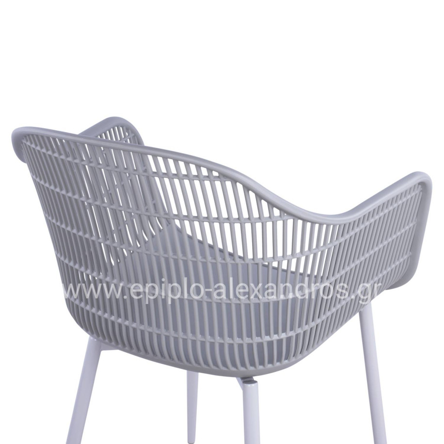 Armchair Hadi Polypropylene Grey 61x57x85cm HM8511.10