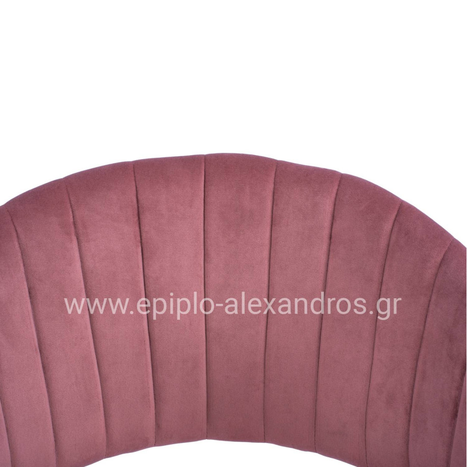 Armchair Theodore HM8520.02 Velvet Rotten Apple with metallic frame 55x50x82 cm