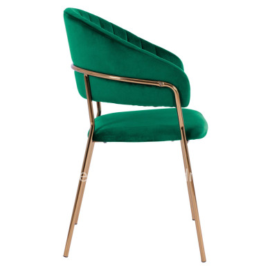 Armchair Theodore HM8520.03 Velvet Cyppress Green Color with metallic frame 55x50x82cm