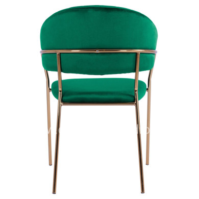 Armchair Theodore HM8520.03 Velvet Cyppress Green Color with metallic frame 55x50x82cm