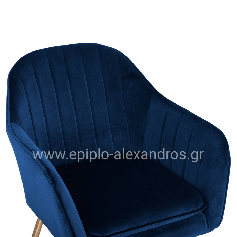 ΠΟΛΥΘΡΟΝΑΚΙ SAWYER ΒΕΛΟΥΔΟ ΜΠΛΕ ΜΕ ΧΡΥΣΑ ΠΟΔΙΑ HM8523.08 55Χ60Χ83Υ εκ.