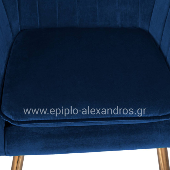 ΠΟΛΥΘΡΟΝΑΚΙ SAWYER ΒΕΛΟΥΔΟ ΜΠΛΕ ΜΕ ΧΡΥΣΑ ΠΟΔΙΑ HM8523.08 55Χ60Χ83Υ εκ.