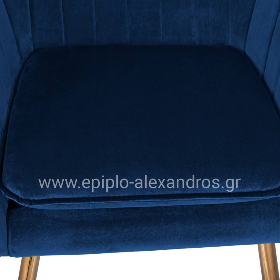 ΠΟΛΥΘΡΟΝΑΚΙ SAWYER ΒΕΛΟΥΔΟ ΜΠΛΕ ΜΕ ΧΡΥΣΑ ΠΟΔΙΑ HM8523.08 55Χ60Χ83Υ εκ.