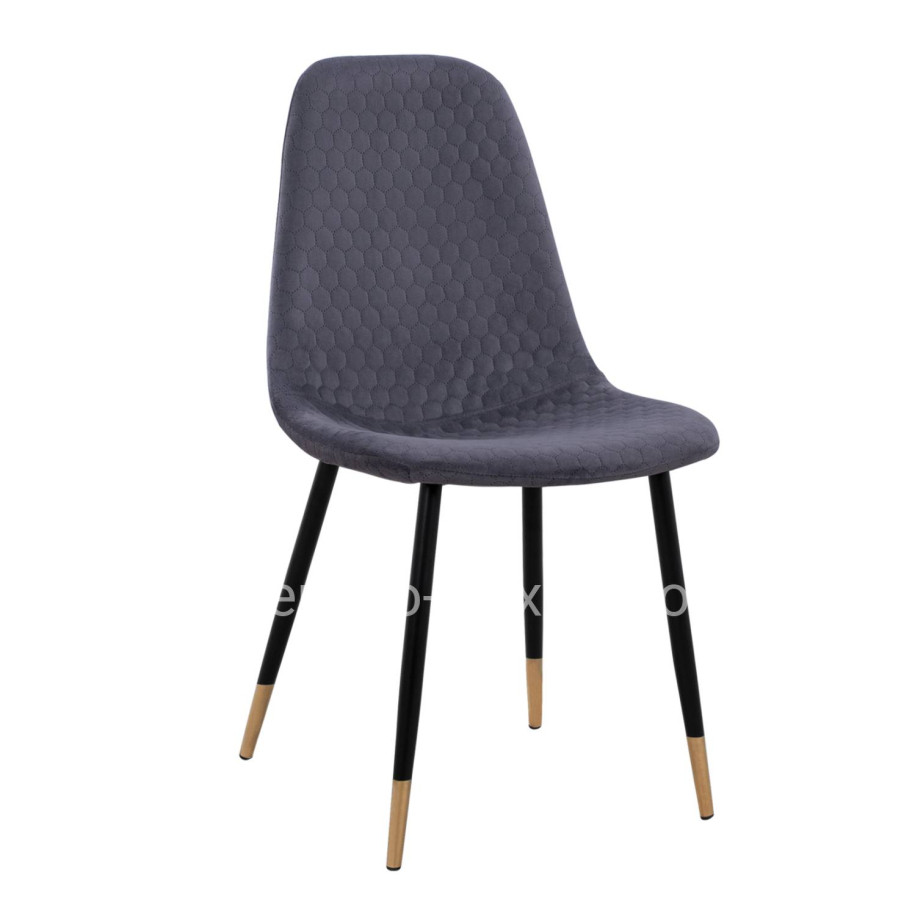Chair Lucille HM8552.01 from Velvet Grey and metallic frame 45x56x81cm