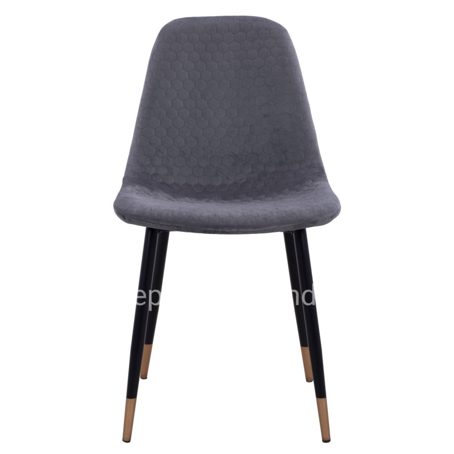 Chair Lucille HM8552.01 from Velvet Grey and metallic frame 45x56x81cm