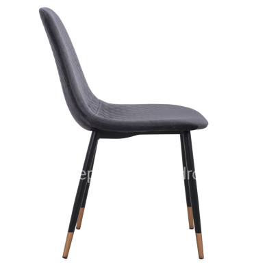 Chair Lucille HM8552.01 from Velvet Grey and metallic frame 45x56x81cm