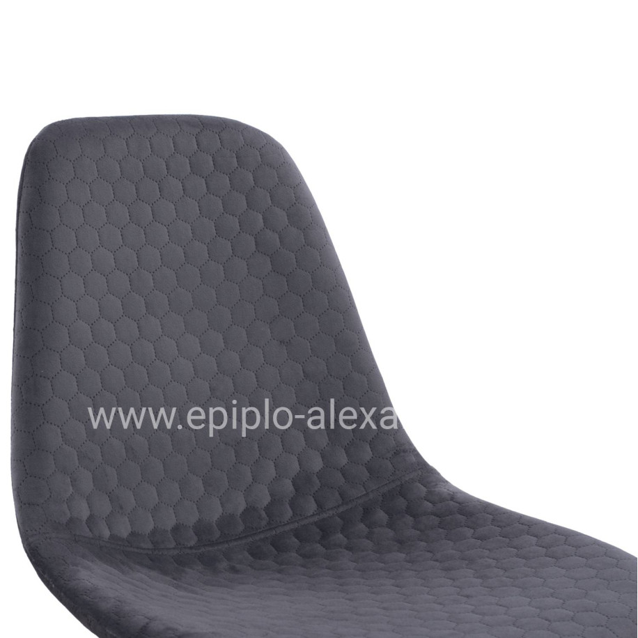 Chair Lucille HM8552.01 from Velvet Grey and metallic frame 45x56x81cm