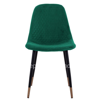 Chair Lucille HM8552.03 from Velvet Cyppress Green color with metallic frame 45x56x81cm