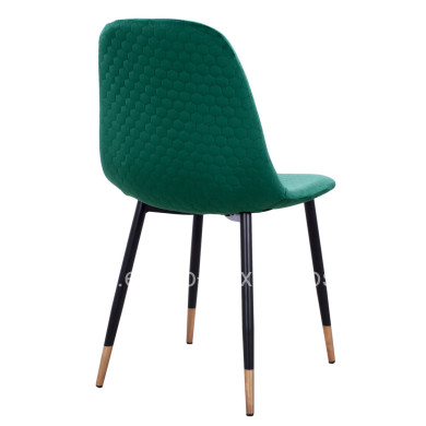 Chair Lucille HM8552.03 from Velvet Cyppress Green color with metallic frame 45x56x81cm