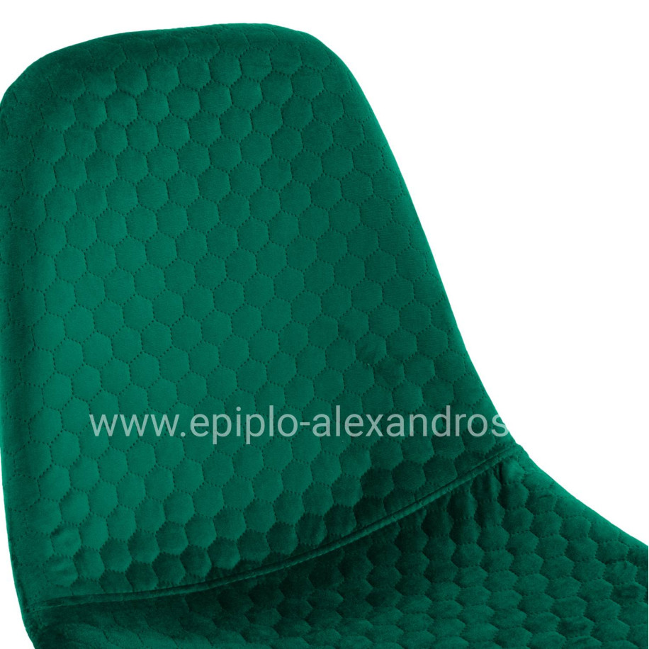 Chair Lucille HM8552.03 from Velvet Cyppress Green color with metallic frame 45x56x81cm