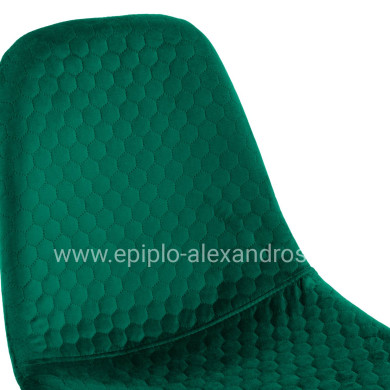 Chair Lucille HM8552.03 from Velvet Cyppress Green color with metallic frame 45x56x81cm