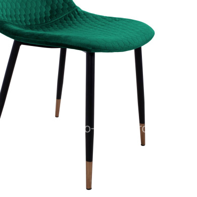 Chair Lucille HM8552.03 from Velvet Cyppress Green color with metallic frame 45x56x81cm