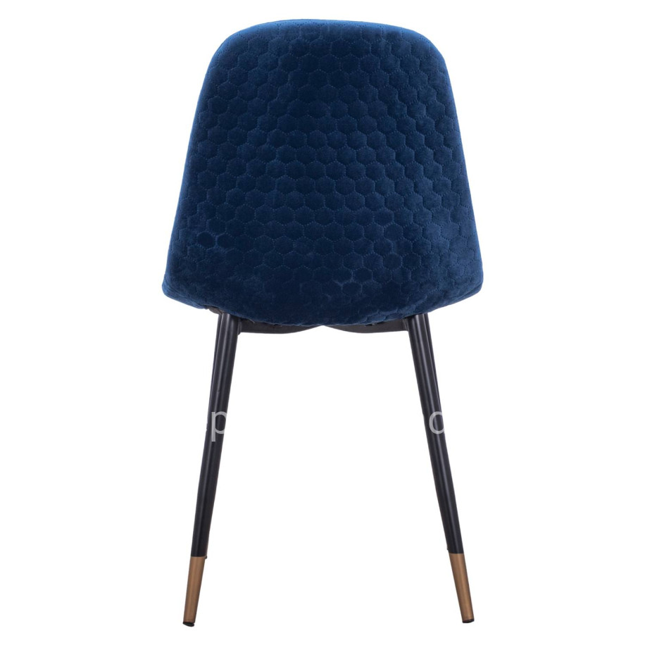 Chair Lucille HM8552.08 form Velvet Blue with metallic frame 45x56x81cm