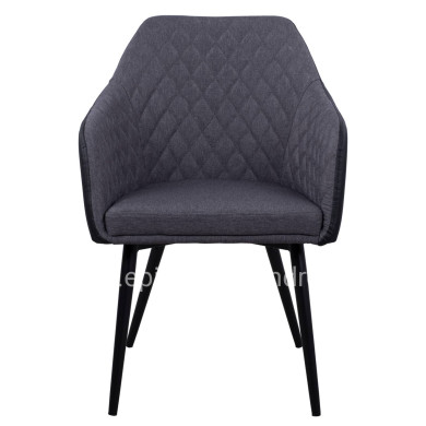 Armchair Charles HM8522.01 with fabric Dark Grey PU Black 57x63x83 cm