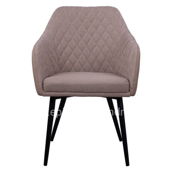 Armchair Charles HM8522.07 with fabric Beige & PU Beige 57x63x83 cm