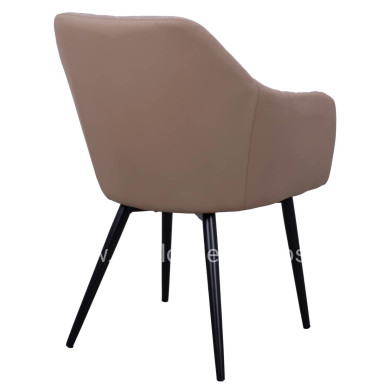 Armchair Charles HM8522.07 with fabric Beige & PU Beige 57x63x83 cm