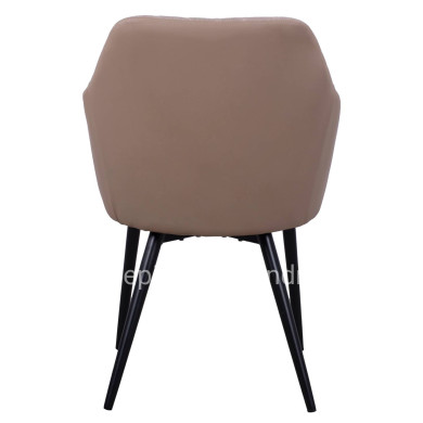 Armchair Charles HM8522.07 with fabric Beige & PU Beige 57x63x83 cm