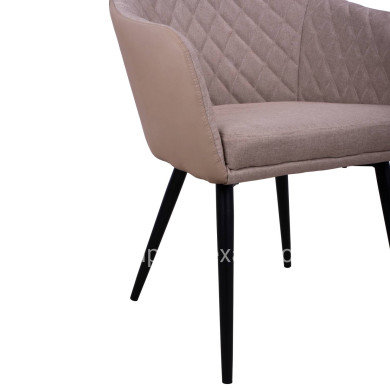 Armchair Charles HM8522.07 with fabric Beige & PU Beige 57x63x83 cm