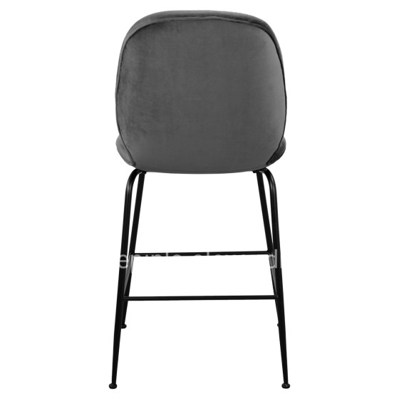 ΣΚΑΜΠΟ ΜΕΣΑΙΟΥ ΥΨΟΥΣ NORA HM8524.01 ΒΕΛΟΥΔΟ ΓΚΡΙ & ΜΑΥΡΟ ΜΕΤΑΛΛΙΚΟ ΣΚΕΛΕΤΟ 48x61x103Υ εκ.