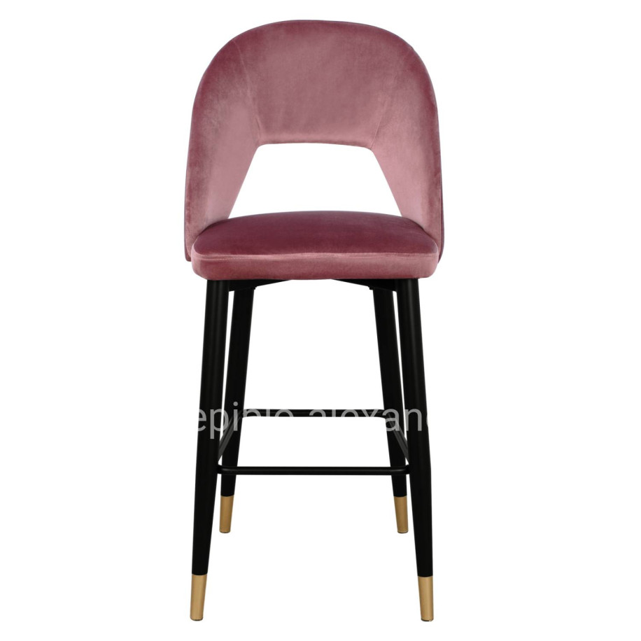 Bar Stool Harper HM8526.02 Velvet Rotten Apple with metallic Frame 50Χ51Χ111cm