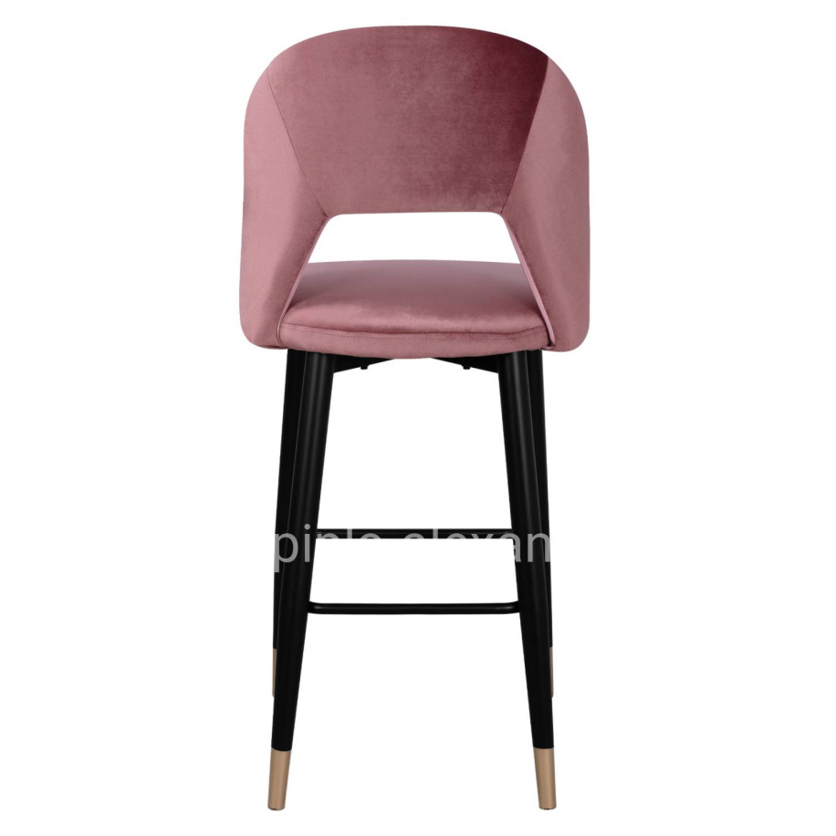 Bar Stool Harper HM8526.02 Velvet Rotten Apple with metallic Frame 50Χ51Χ111cm