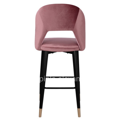 Bar Stool Harper HM8526.02 Velvet Rotten Apple with metallic Frame 50Χ51Χ111cm