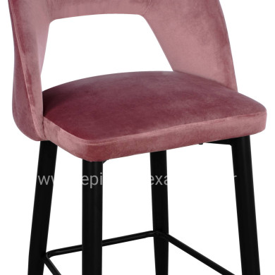 Bar Stool Harper HM8526.02 Velvet Rotten Apple with metallic Frame 50Χ51Χ111cm