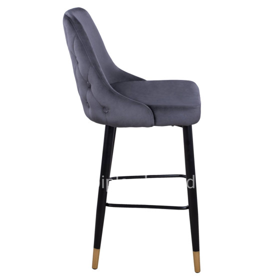 ΣΚΑΜΠΟ ΜΠΑΡ SERENITY HM8519.01 ΑΠΟ ΒΕΛΟΥΔΟ ΓΚΡΙ ΜΕ ΜΕΤΑΛΛΙΚΟ ΣΚΕΛΕΤΟ 51Χ57Χ110Υ εκ.