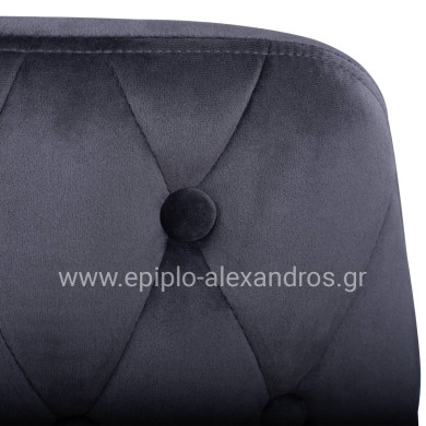 ΣΚΑΜΠΟ ΜΠΑΡ SERENITY HM8519.01 ΑΠΟ ΒΕΛΟΥΔΟ ΓΚΡΙ ΜΕ ΜΕΤΑΛΛΙΚΟ ΣΚΕΛΕΤΟ 51Χ57Χ110Υ εκ.