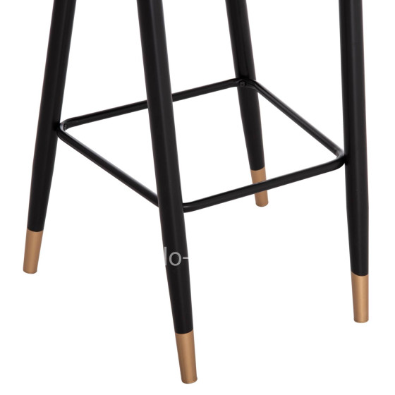 Bar Stool SERENITY HM8519.03 Velvet Cypress Green Color and metallic frame 51x57x110cm