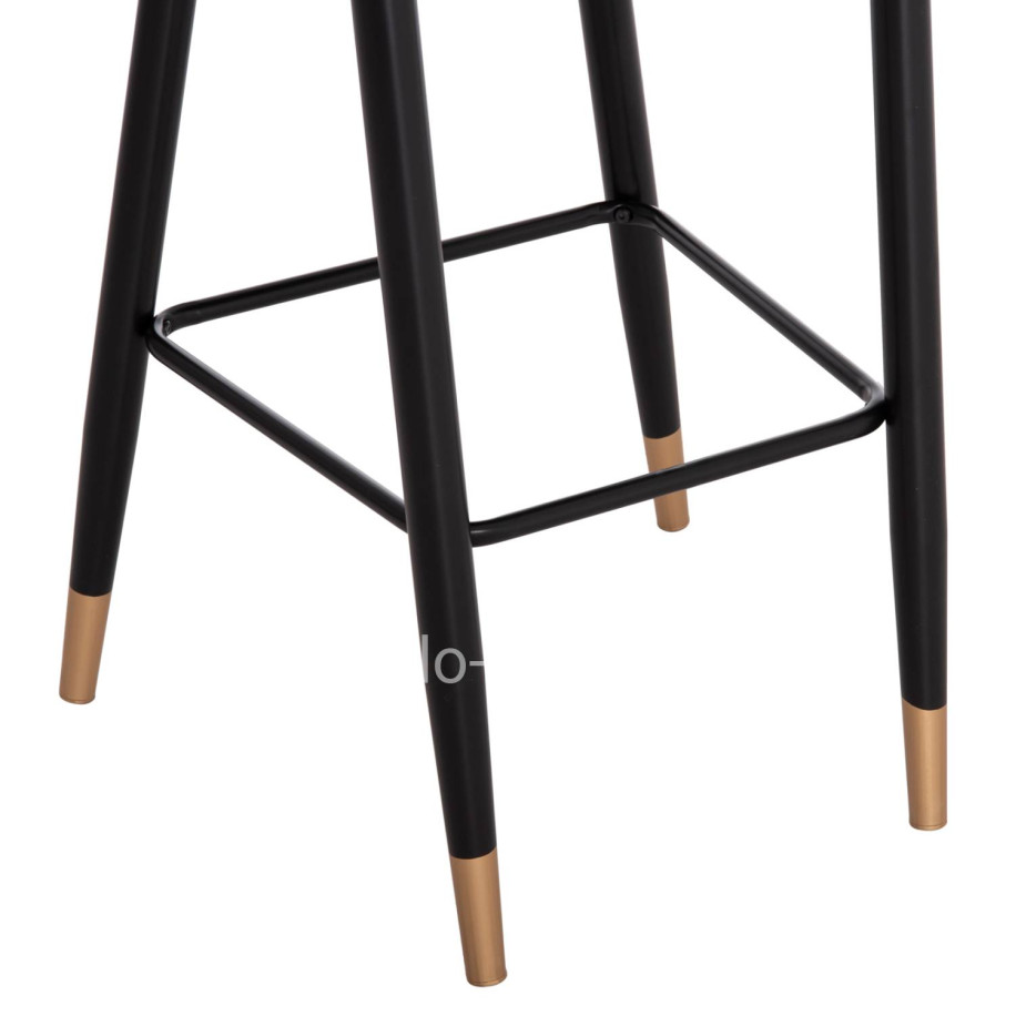 Bar Stool SERENITY HM8519.03 Velvet Cypress Green Color and metallic frame 51x57x110cm