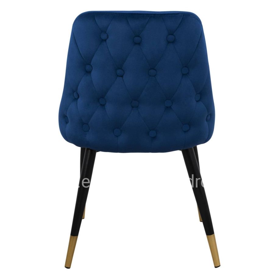 Chair Serentiy HM8527.08 from velvet Blue with metallic frame 51x58x83cm