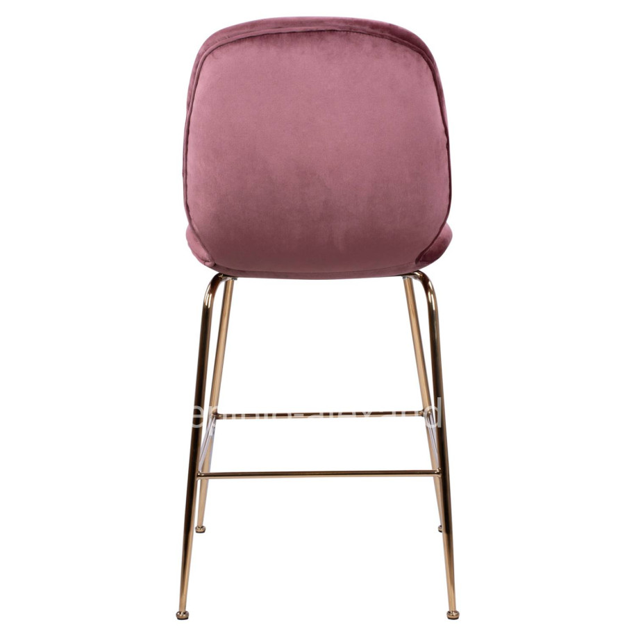 MEDIUM HEIGHT STOOL HM8524.02 VELVET DUSTY PINK & GOLD METAL FRAME 48x61x103 cm.