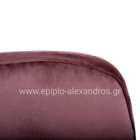 ΣΚΑΜΠΟ ΜΕΣΑΙΟΥ ΥΨΟΥΣ NORA HM8524.02 ΒΕΛΟΥΔΟ ΣΑΠΙΟ ΜΗΛΟ & ΧΡΥΣΟ ΜΕΤΑΛΛΙΚΟ ΣΚΕΛΕΤΟ 48x61x103 εκ.