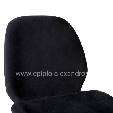 ΣΚΑΜΠΟ ΜΕΣΑΙΟΥ ΥΨΟΥΣ NORA HM8524.04 ΒΕΛΟΥΔΟ ΜΑΥΡΟ & ΧΡΥΣΟ ΜΕΤΑΛΛΙΚΟ ΣΚΕΛΕΤΟ 48x61x103Υ εκ.